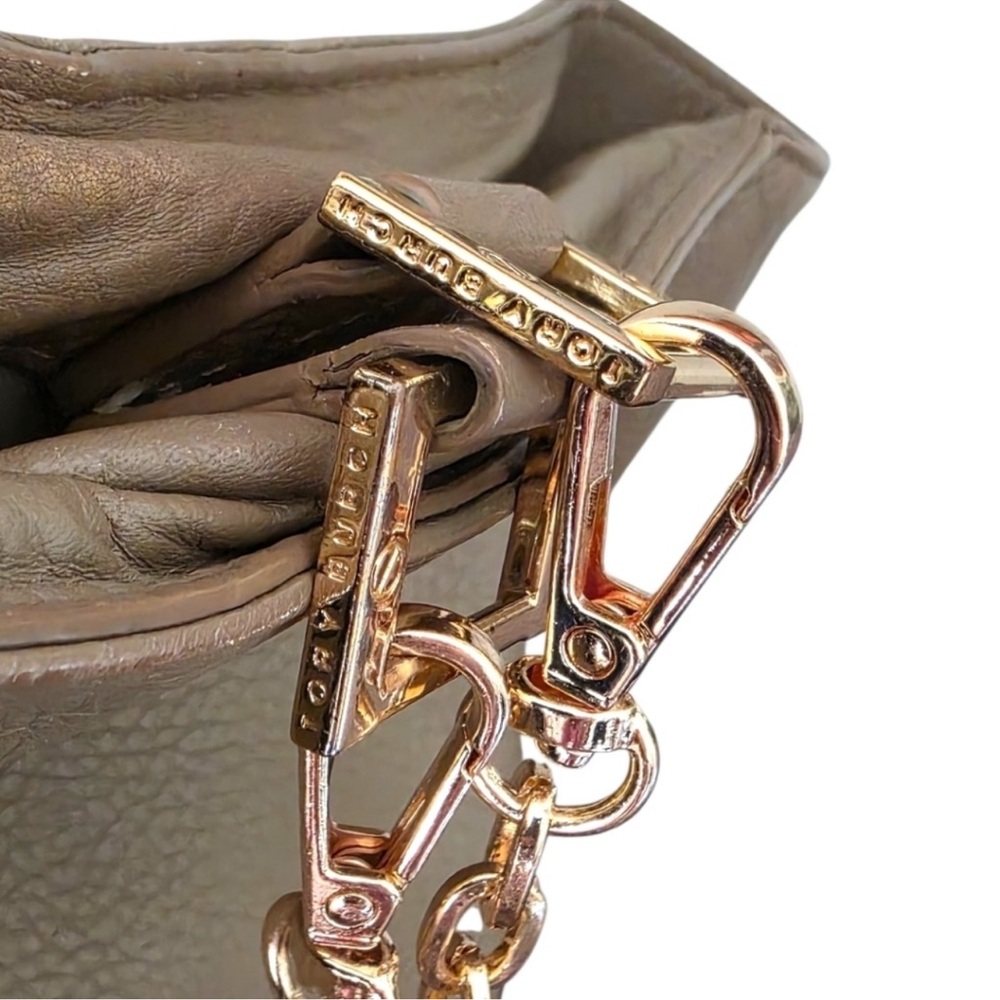 Tory Burch Gold and Brown Tote Bag - Picture 7 of 13